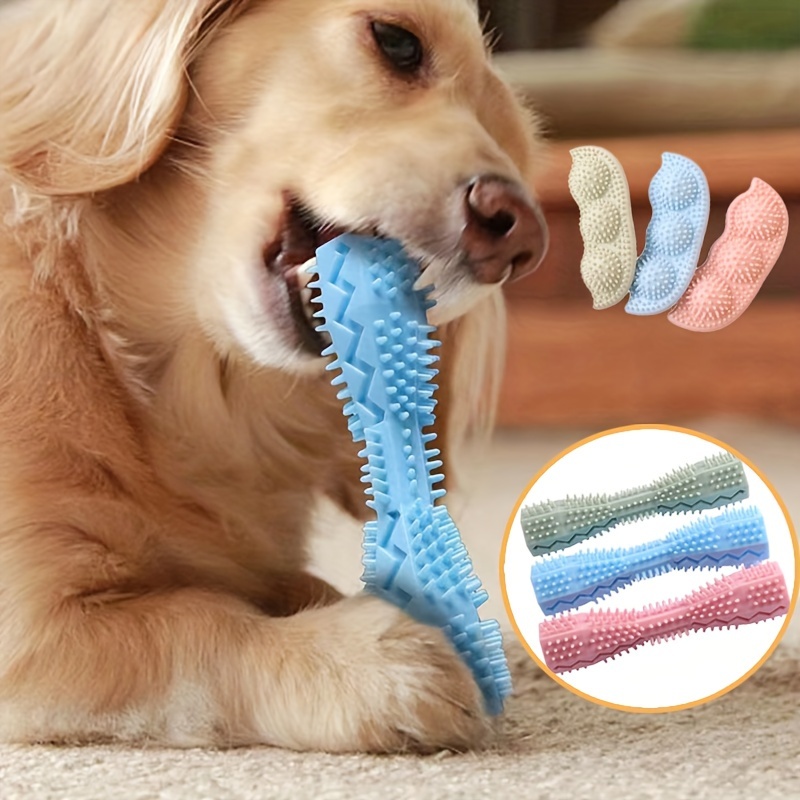 

1/3pcs Durable Dog Chew Stick, Toothbrush For Tooth Cleaning And Massage - Soft Rubber Pet Toy