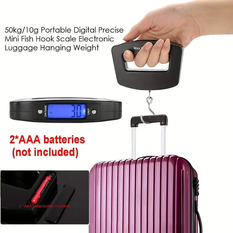Digital Luggage Scale Electronic Portable Suitcase Travel - Temu