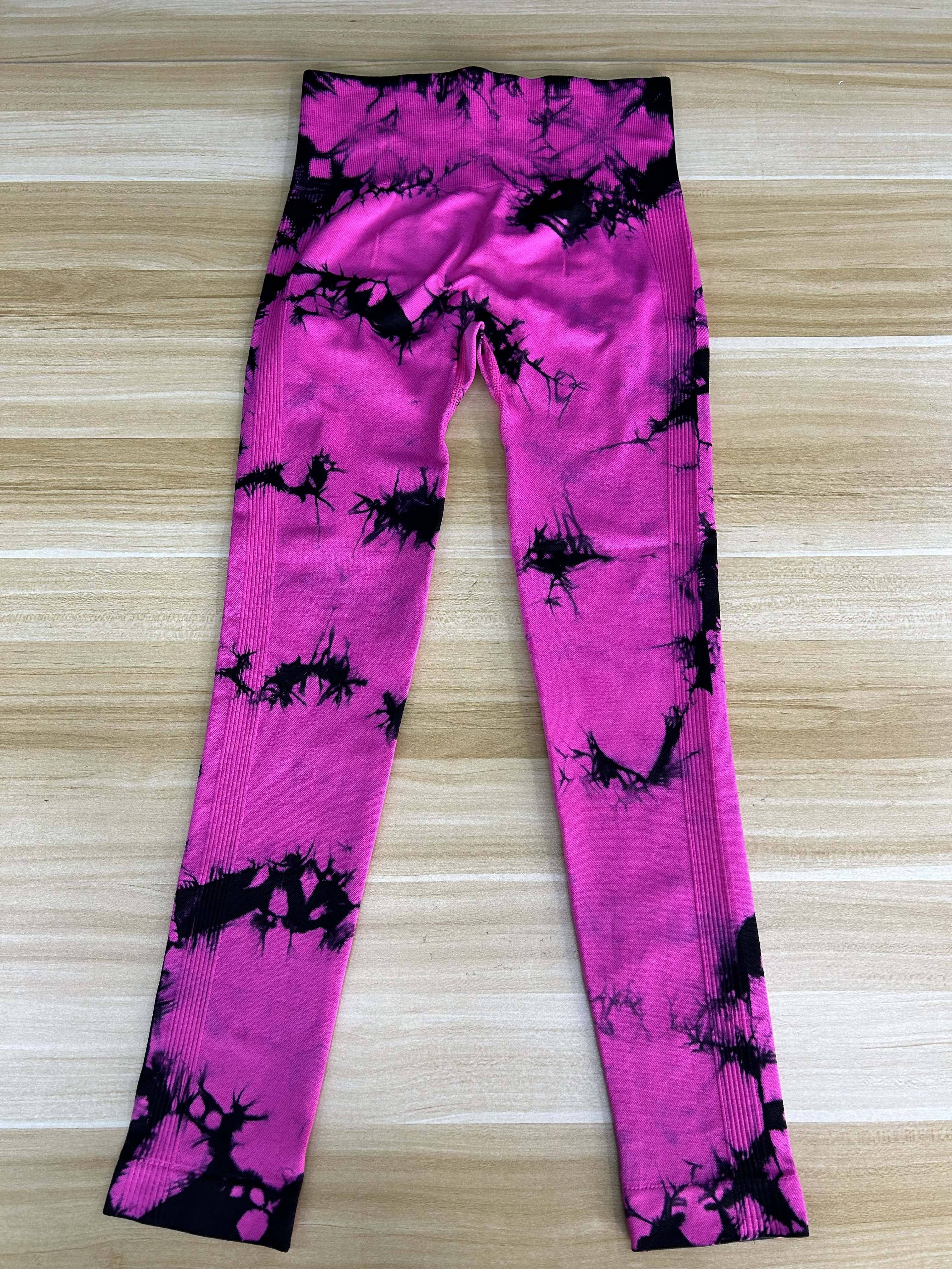 Tie Dye Stretchy Seamless Yoga Sports Pants, Breathable High Waist  Butt-lifting Fitness Gym Leggings, Women's Activewear