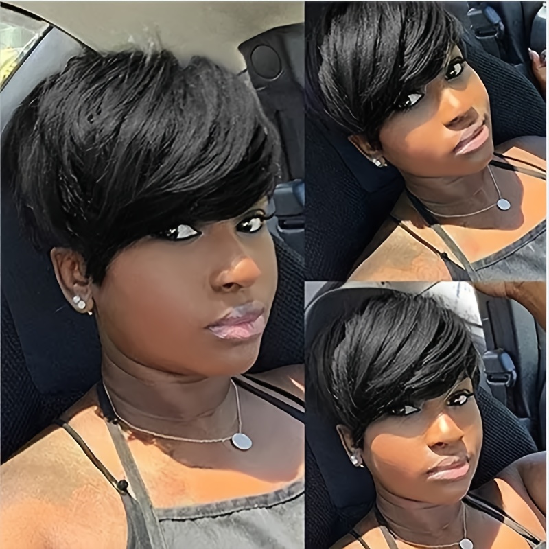 Short Straight Human Hair Wigs Women Pixie Cut Human Hair Temu