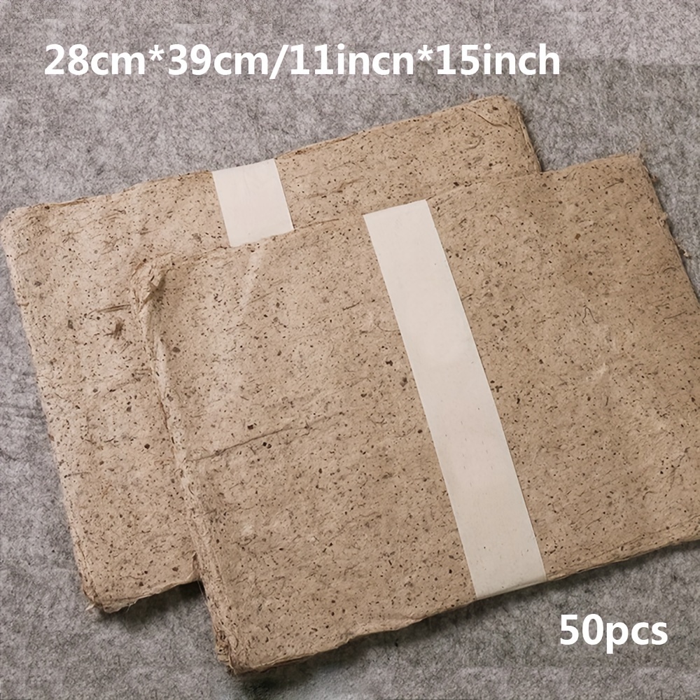 50pcs 28 X 39cm (11 X 15inch) Pure Handmade For Scrapbooks, Wrapping Presents, Watercolor Painting, Calligraphy, Card Making, Junk Journals, Crafts