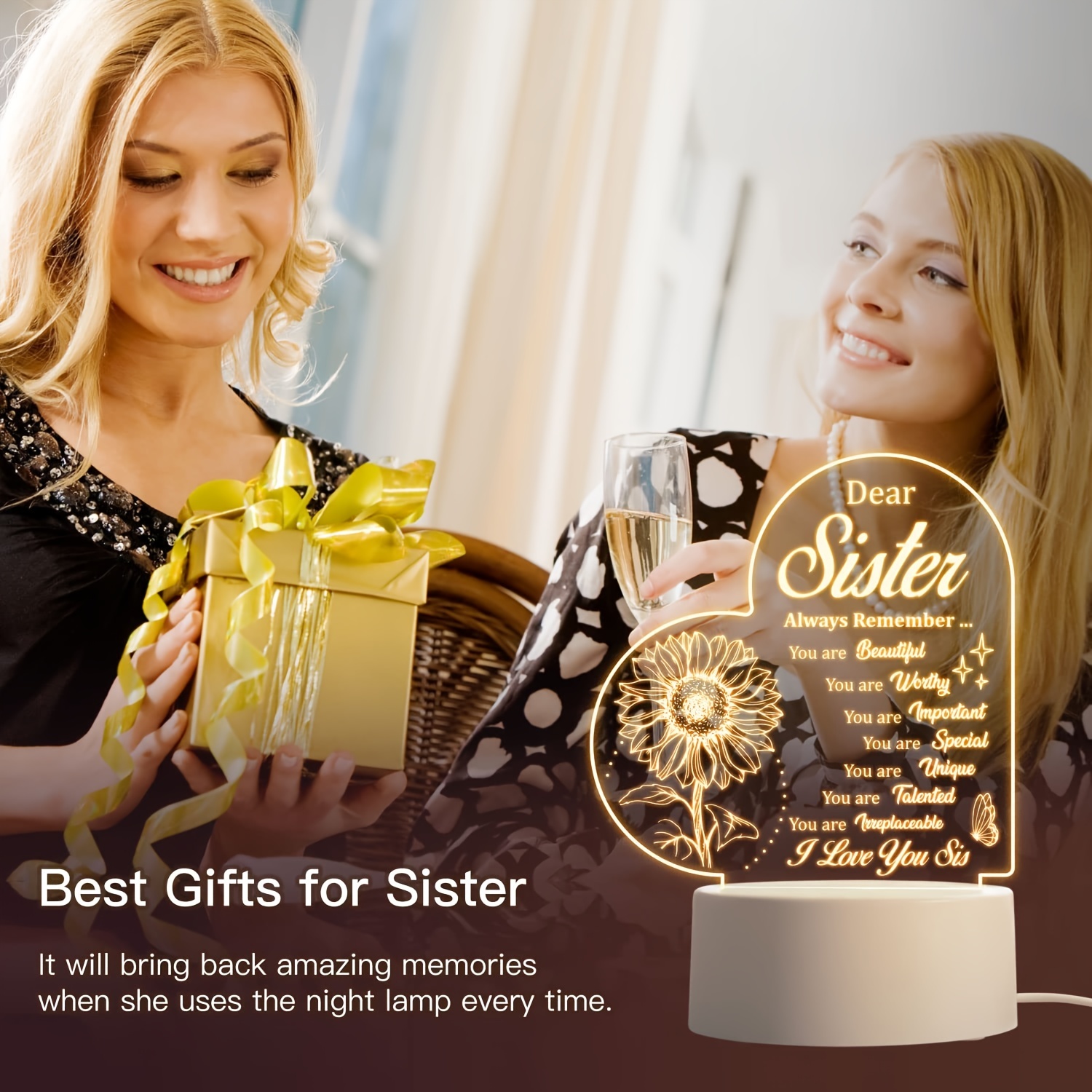Sister Gifts Sisters Gifts From Sister Night Light Gifts For - Temu