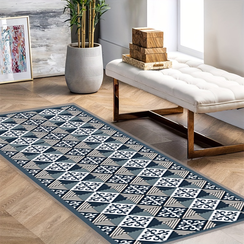 Traditional Geometric Laundry Room Runner Rugs Extra Long - Temu