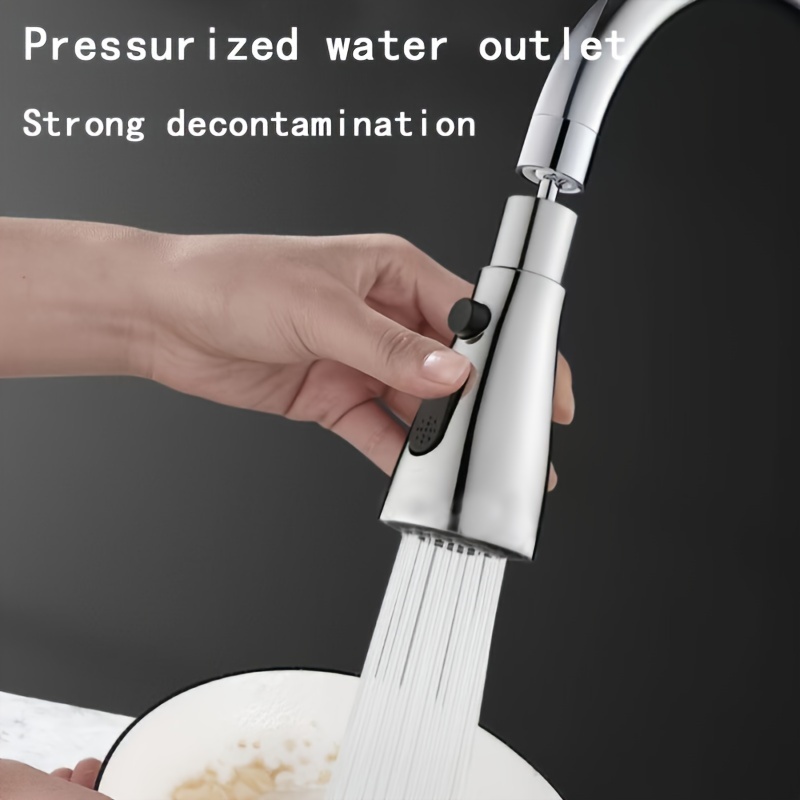 Kitchen Multi-purpose Faucet Extension Device, Bathroom Splash Proof, Pressurized Sprinkler Joint, Three-speed Universal, Rotatable Bubbler, And Scrubbing Nozzleler Joint, Three-speed Universal, Rotatable Bubbler, And Scrubbing Nozzle