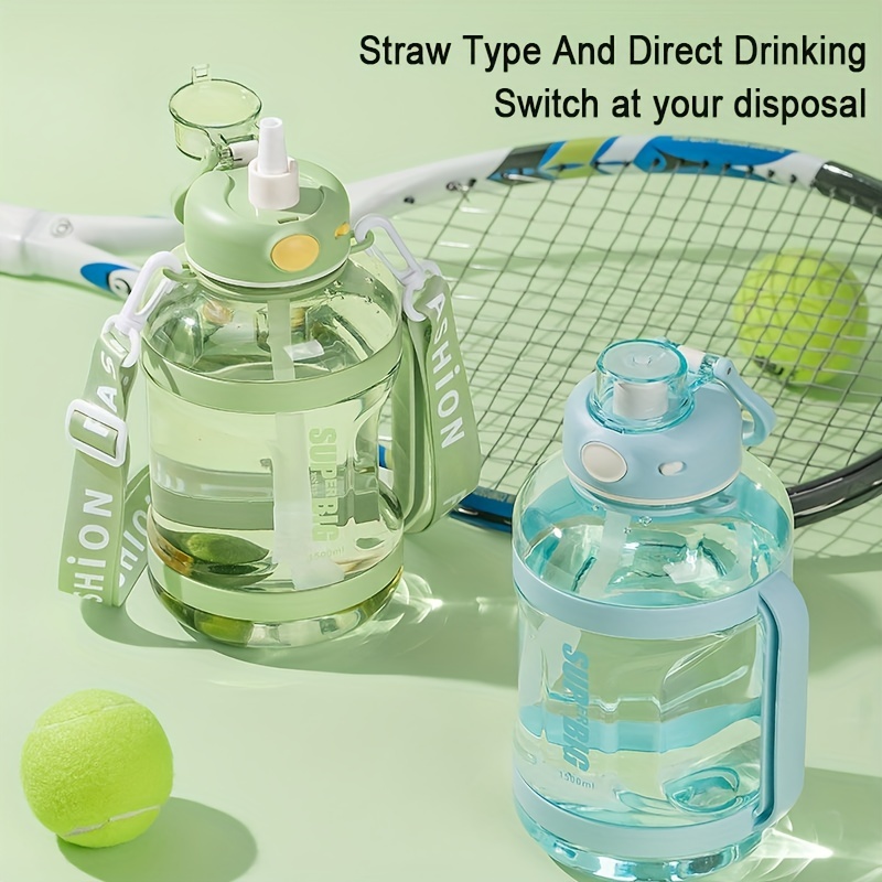 Large-capacity Plastic Water Cup With Straw, Leak-proof Drop-resistant  Portable Removable Sports Cup,,, - Temu