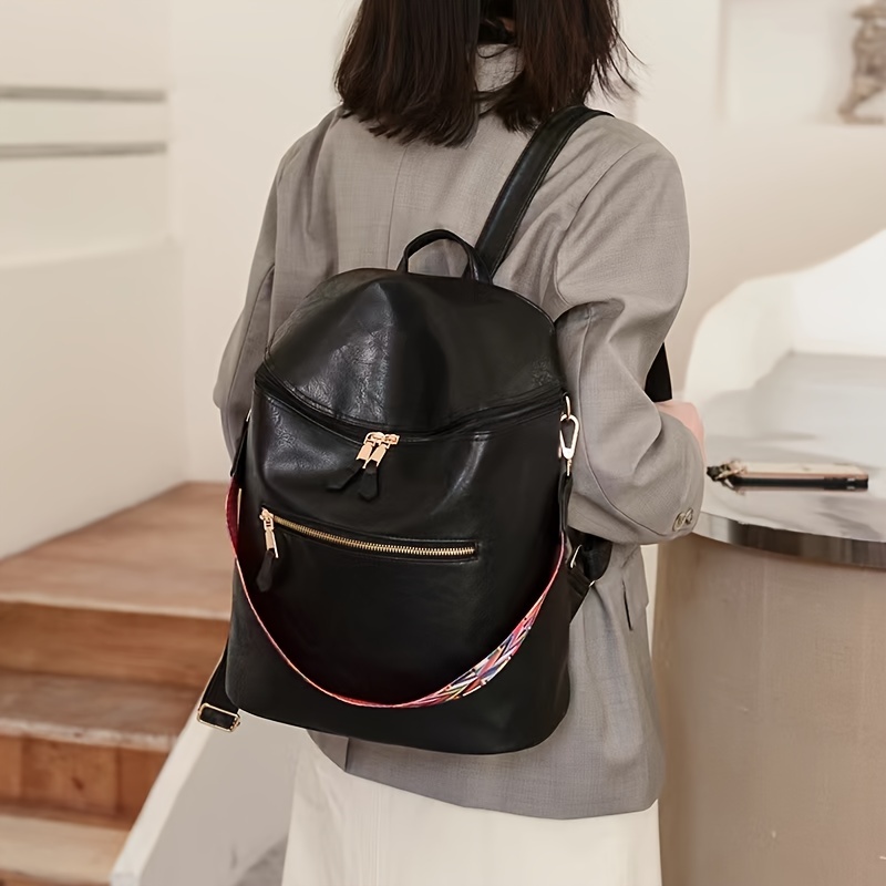 Women's Fashion Leather Backpack High Quality Multi-Function