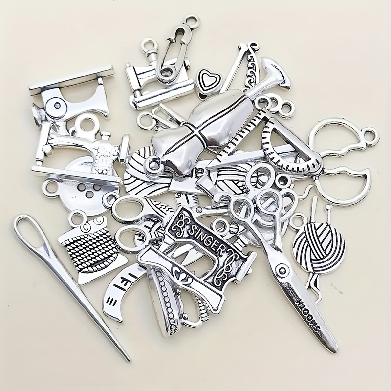 Retro Sewing Machine Scissors Alloy Pendants Perfect - Temu