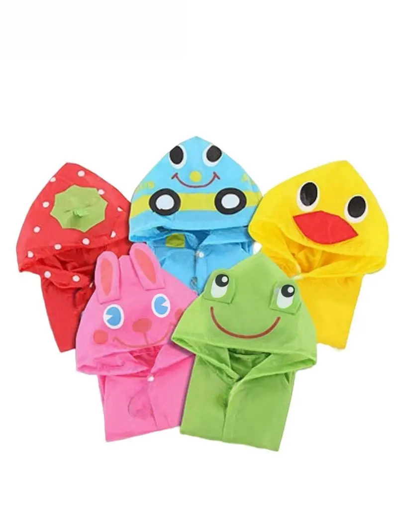 cute cartoon animal raincoat for kids waterproof and stylish ideal for height 90 130 cm details 3