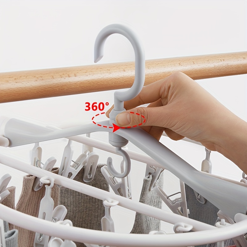 Household Drying Racks Socks Multi-Clips Punch-free Hanging on The Wall  Wall Hanging Folding Balcony