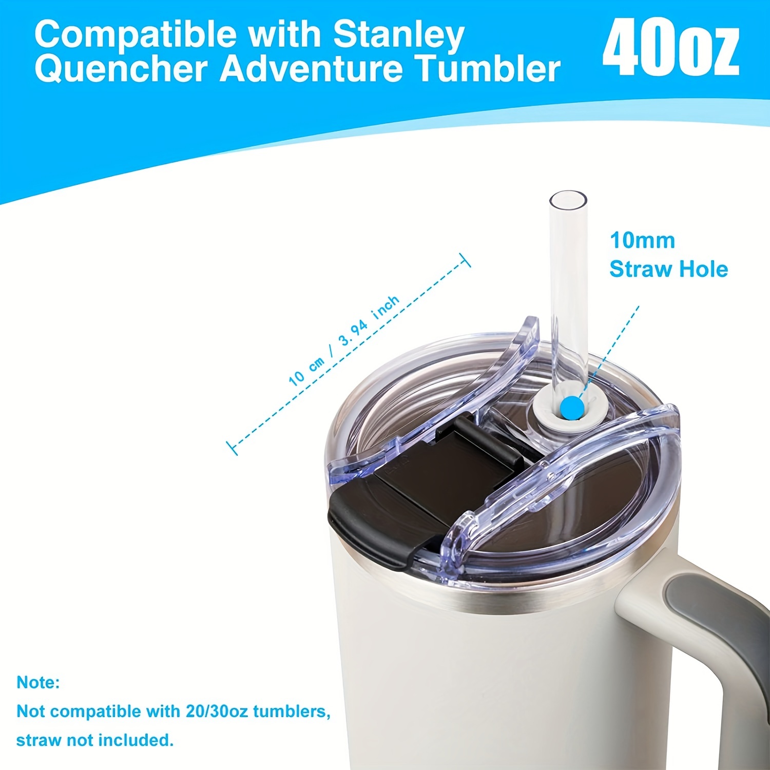 Replacement Lids for Stanley 40oz Tumbler Cups Quencher H2.0