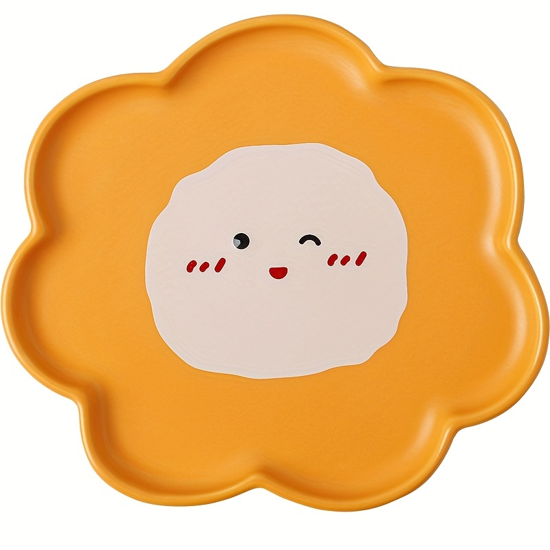 PrintEmpty meal trays Cartoon food dish tray, wooden square