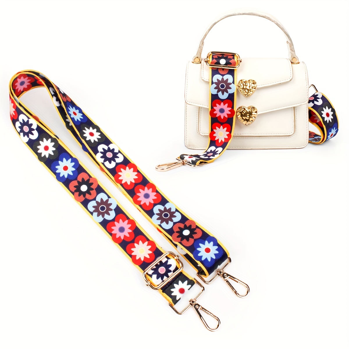 1PC Bag Strap Women Colored Straps For Crossbody Messenger Shoulder Bag  Accessories Adjustable Embroidered Belts Straps