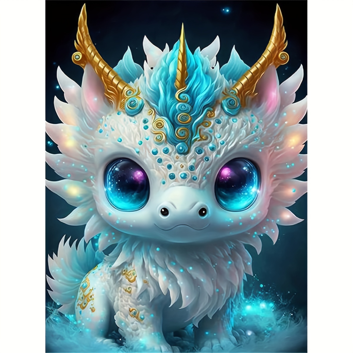 5d Diy Diamond Painting Kits For Adults Colorful Dragon Full - Temu