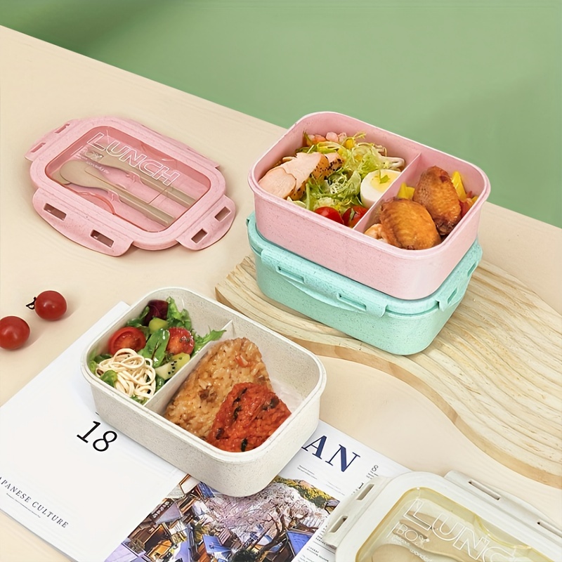 Microwaveable Wheat Straw Bento Box Reusable - Temu