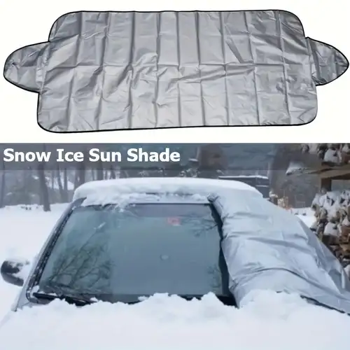 Couverture de neige de pare-brise de voiture, neige, glace, gel