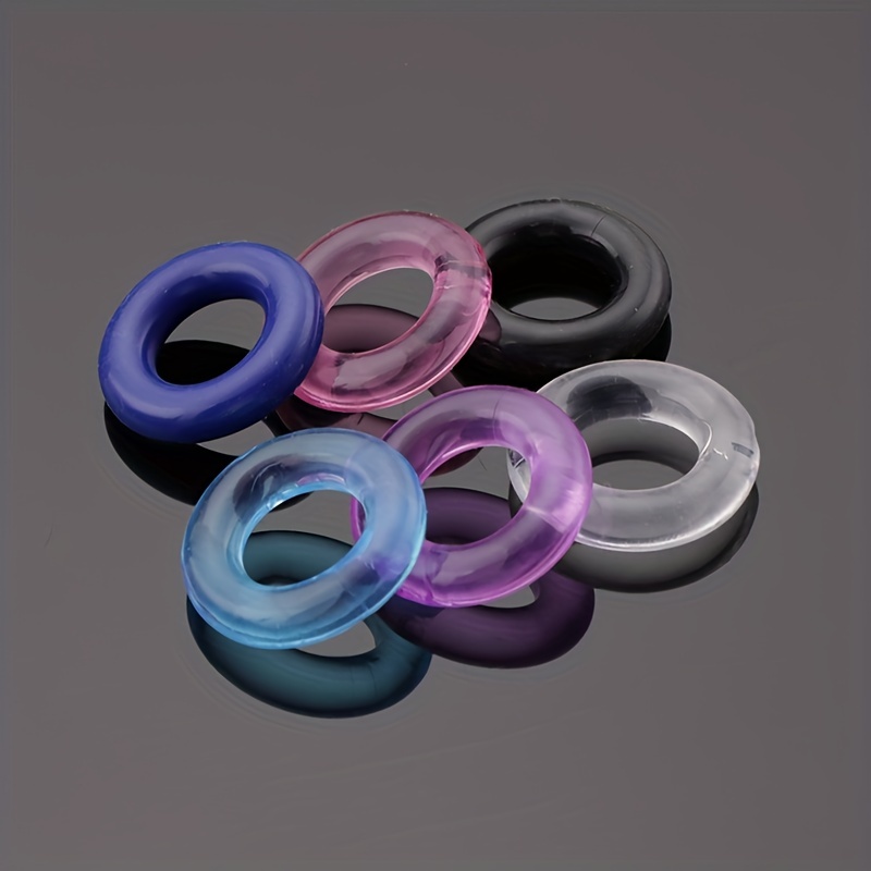 6PCS Mens Penis Rings Ejaculation Delay Cockring Silicone Erection Ring Sex  Toys