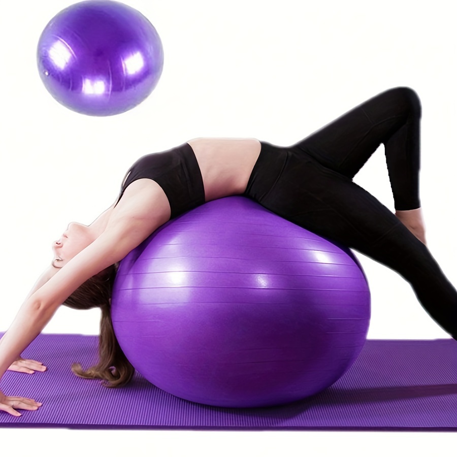 Pelota de pilates suave, pequeña pelota de ejercicio de 23 a 9.8 in, mini  pelota de gimnasio con pajita inflable, adecuada para pilates, yoga
