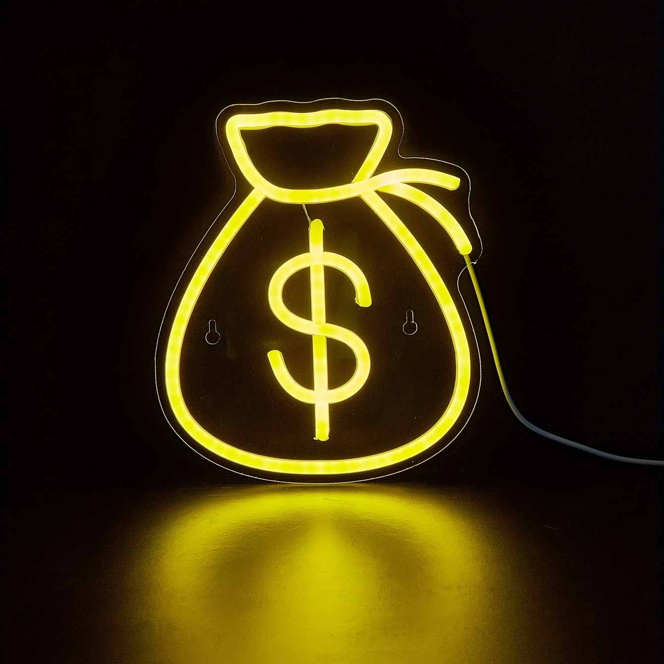 Usd Dollar Led Neon Sign Wall Table Decor Light Signs Usb - Temu