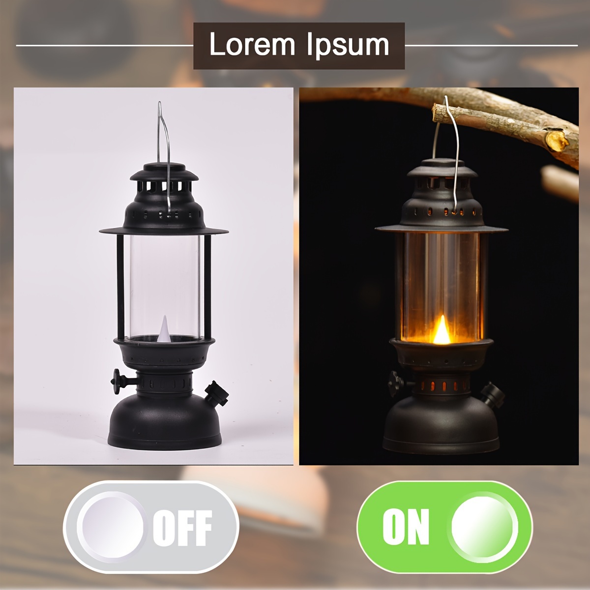 Retro Led Kerosene Lamp Night Light Table Lamp Bedside Light - Temu