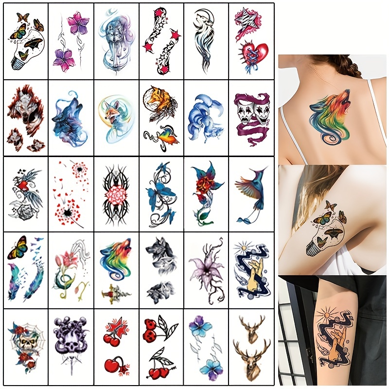 30 mini pequeños stencils x temática de Halloween para tatuajes