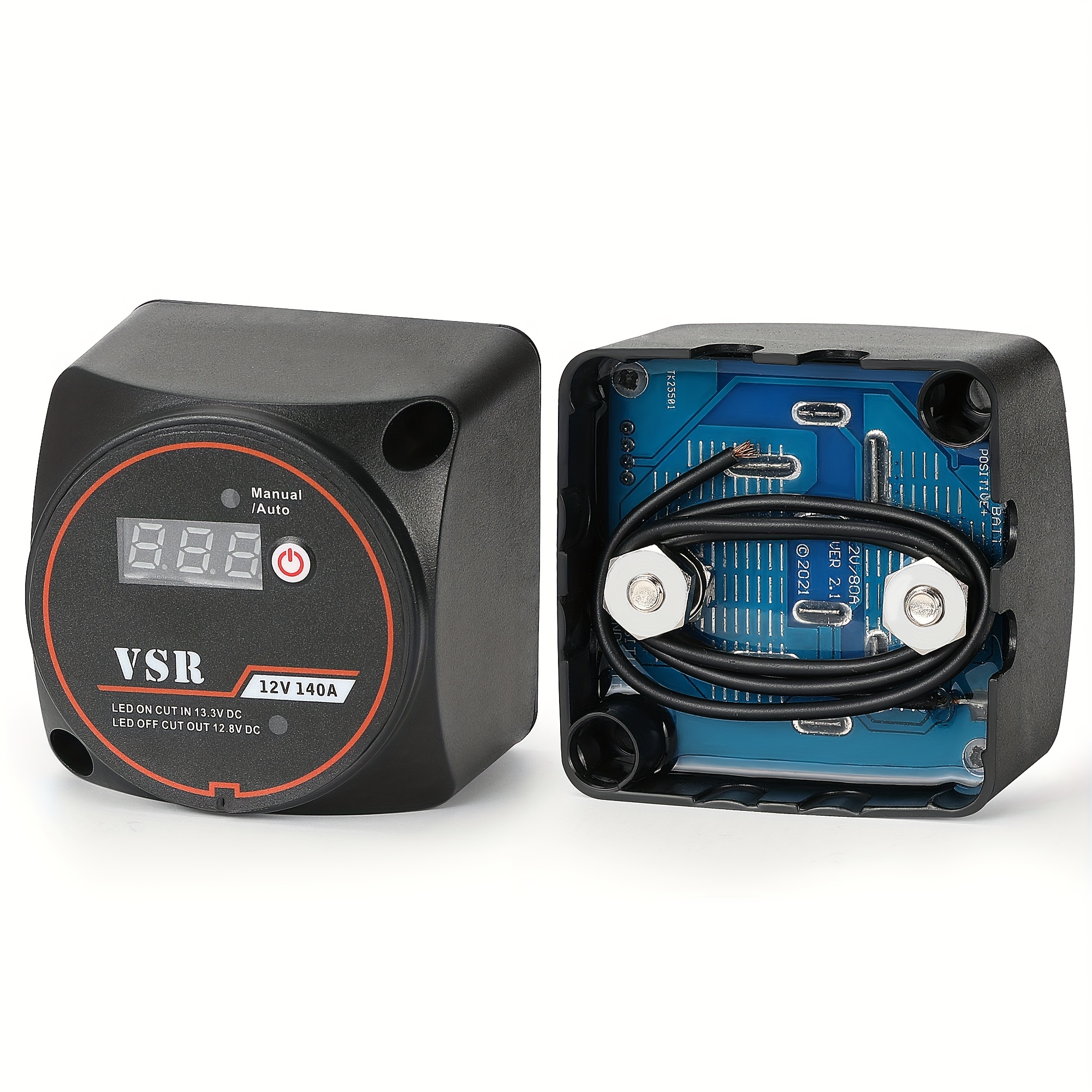 12v 140a Ip67 Vsr Smart Dual Battery Isolator Manual Auto Control