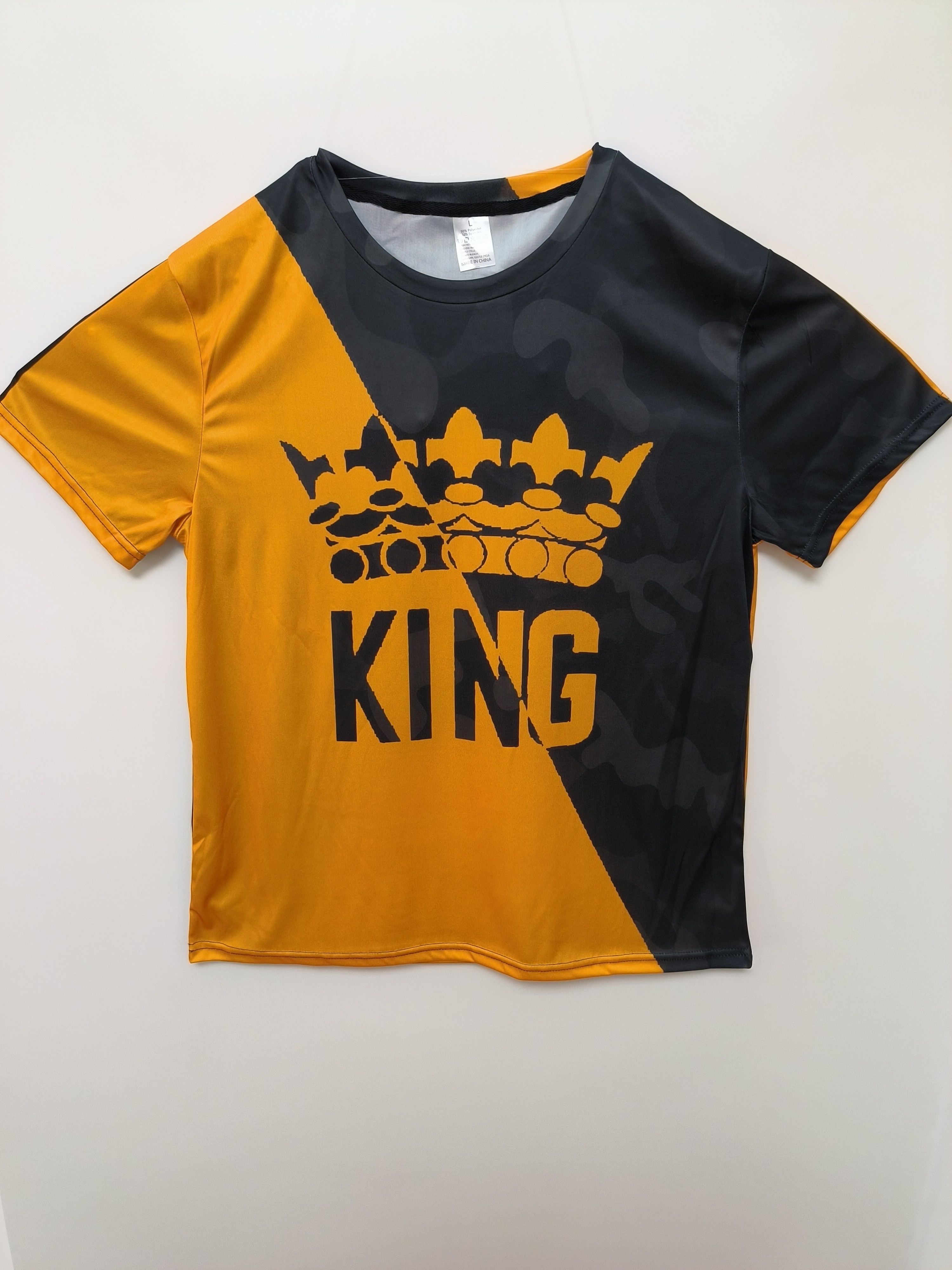 KING Crown Print Maglietta Grafica Da Uomo Tees Casual E - Temu Italy