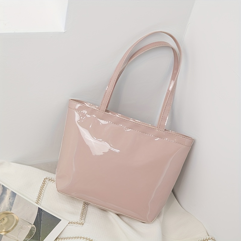 Bowknot Decor Solid Handbag All Match Shoulder Bag