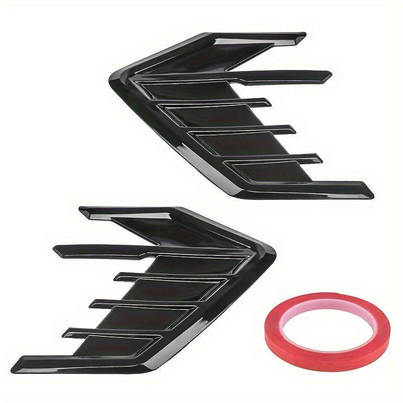2pcs Universal Car Shark Gill Car Side Fake Vent Sticker Car Exterior Air  Intake Flow Side Fender Vent Wing Cover Trim Tuning