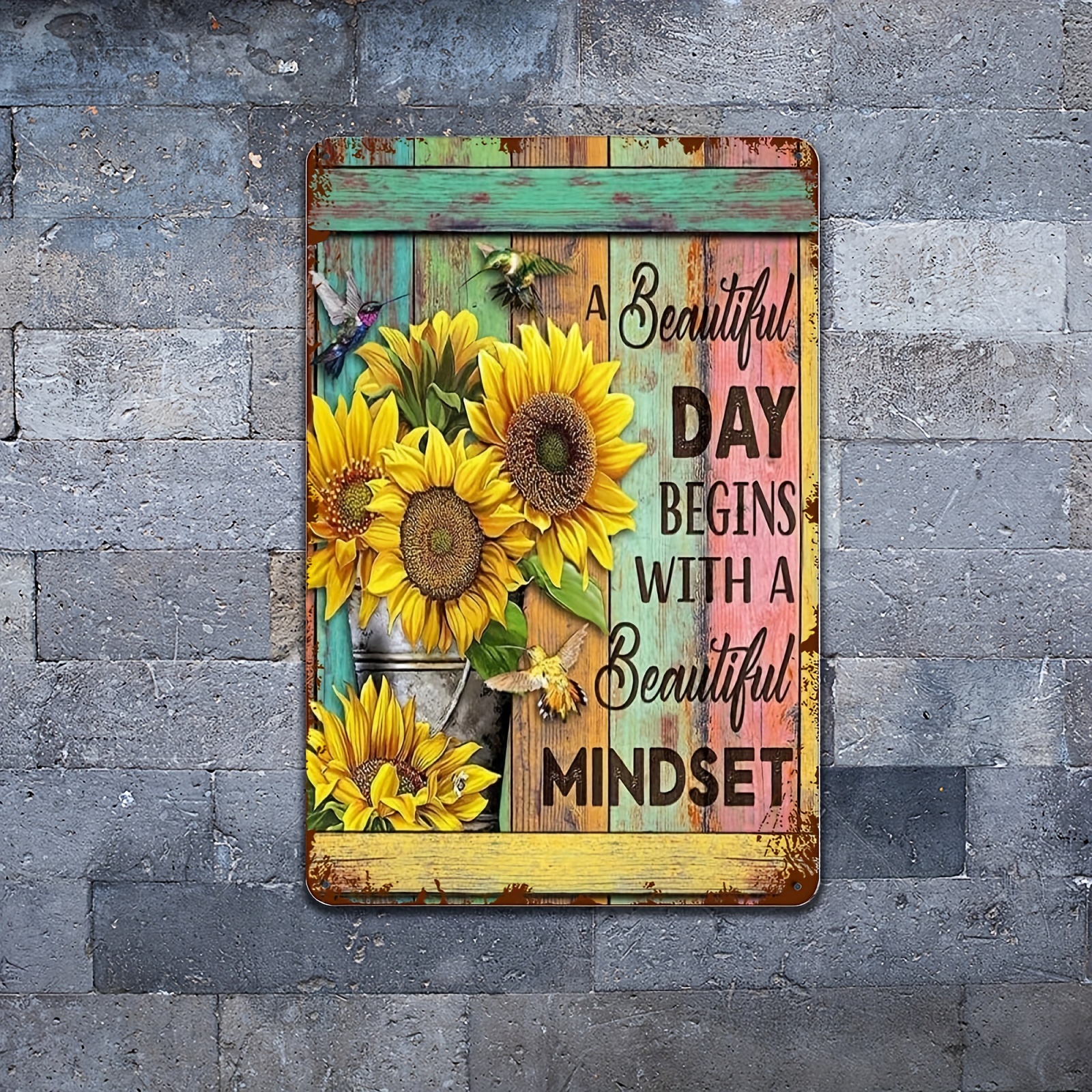 Sunflower Peace Sign Wall Decor – ThriftyHipster