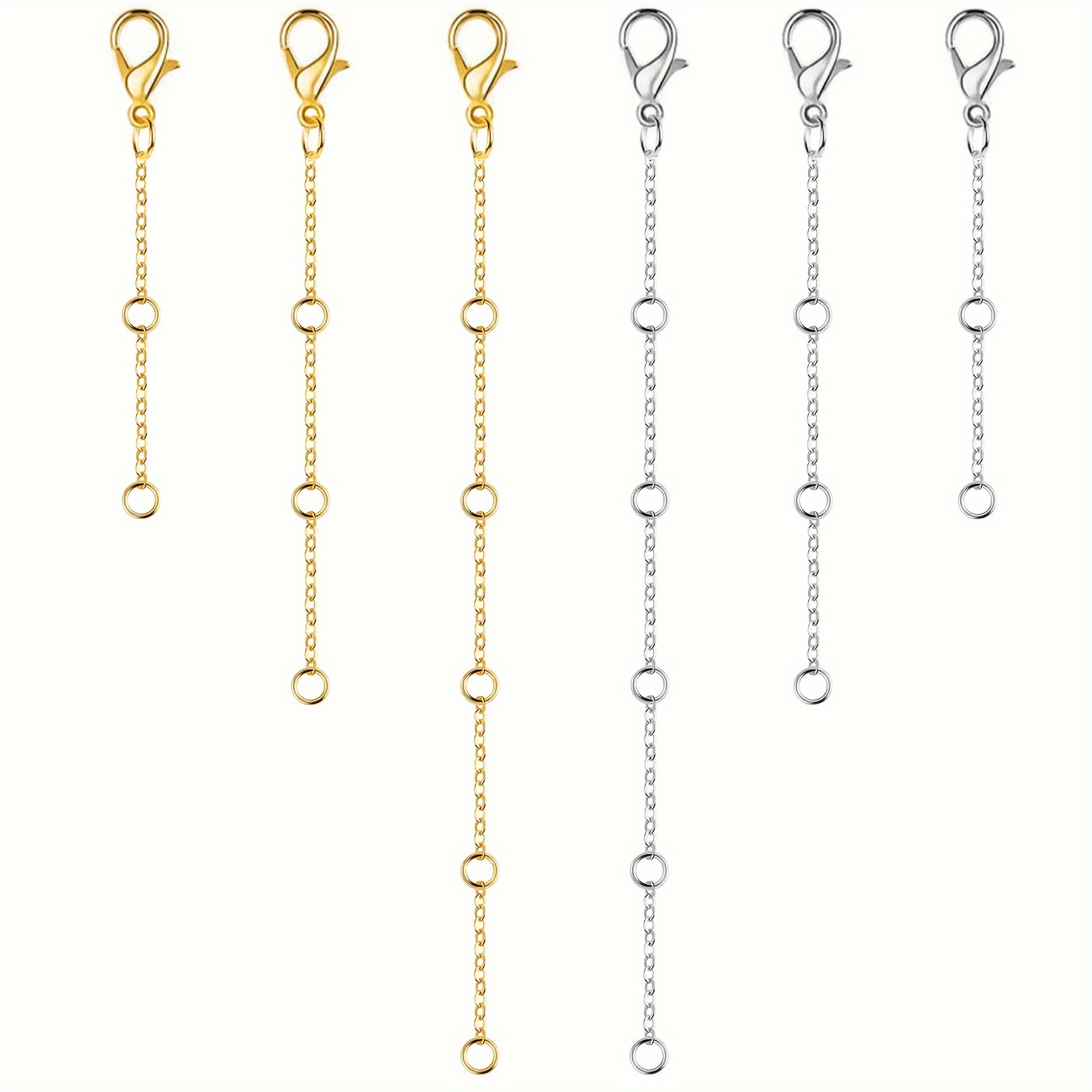 Golden Stainless Steel Necklace Extender Chain Necklace - Temu