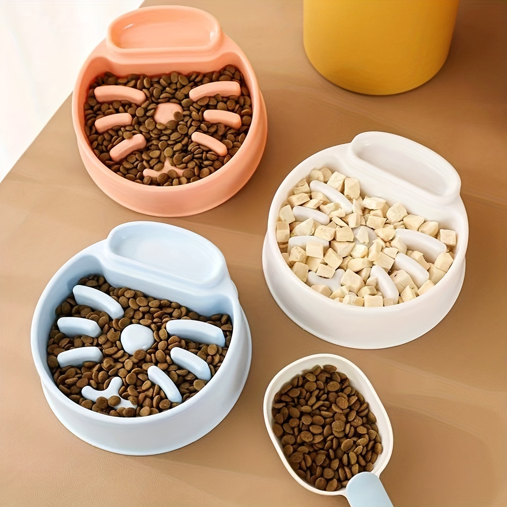 Anxiety relieving Slow Feeder Pet Bowl For Dogs And Cats - Temu