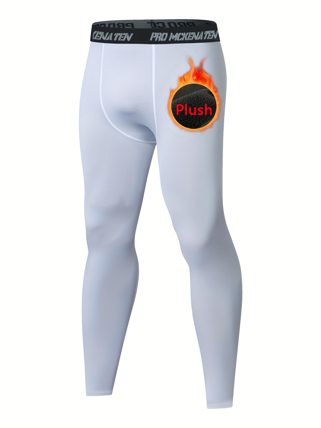 Men's Thermal Compression Pants Fleece Lined Sports Tights - Temu