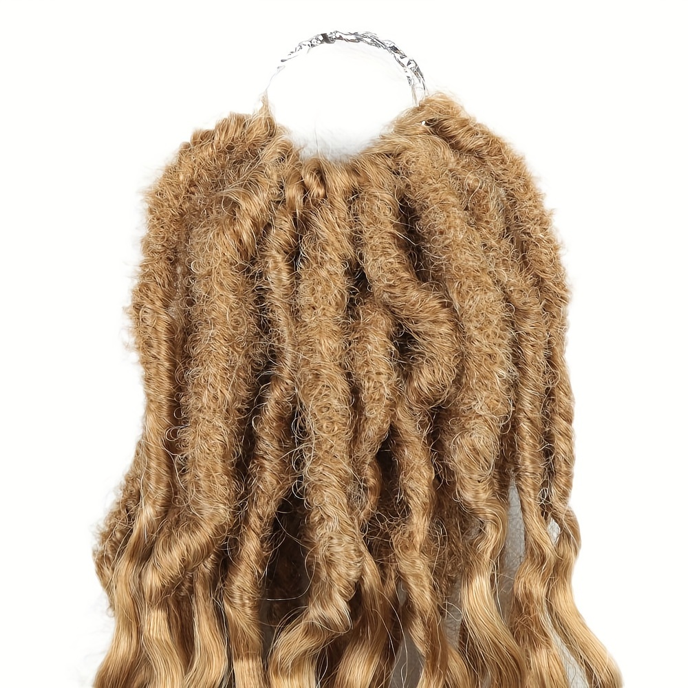 Wavy Dreadlock Crochet Hair Curly End Synthetic Braiding - Temu