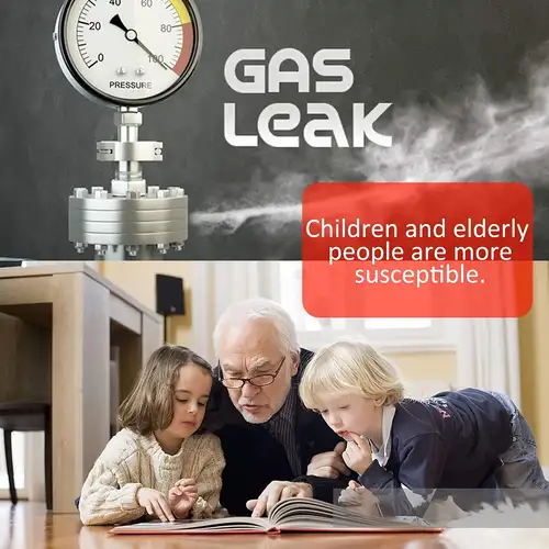 Detector de fugas de gas natural para el hogar, detector de gas natural  enchufable, alarma de gas natural GLP metano propano butano