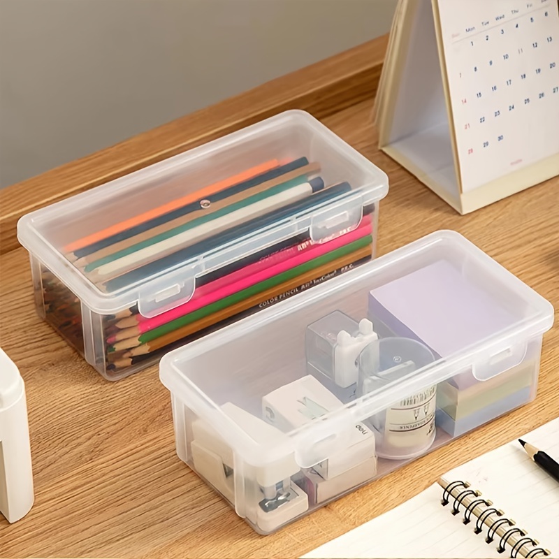 Color Plastic Transparent Storage Box Small - Temu