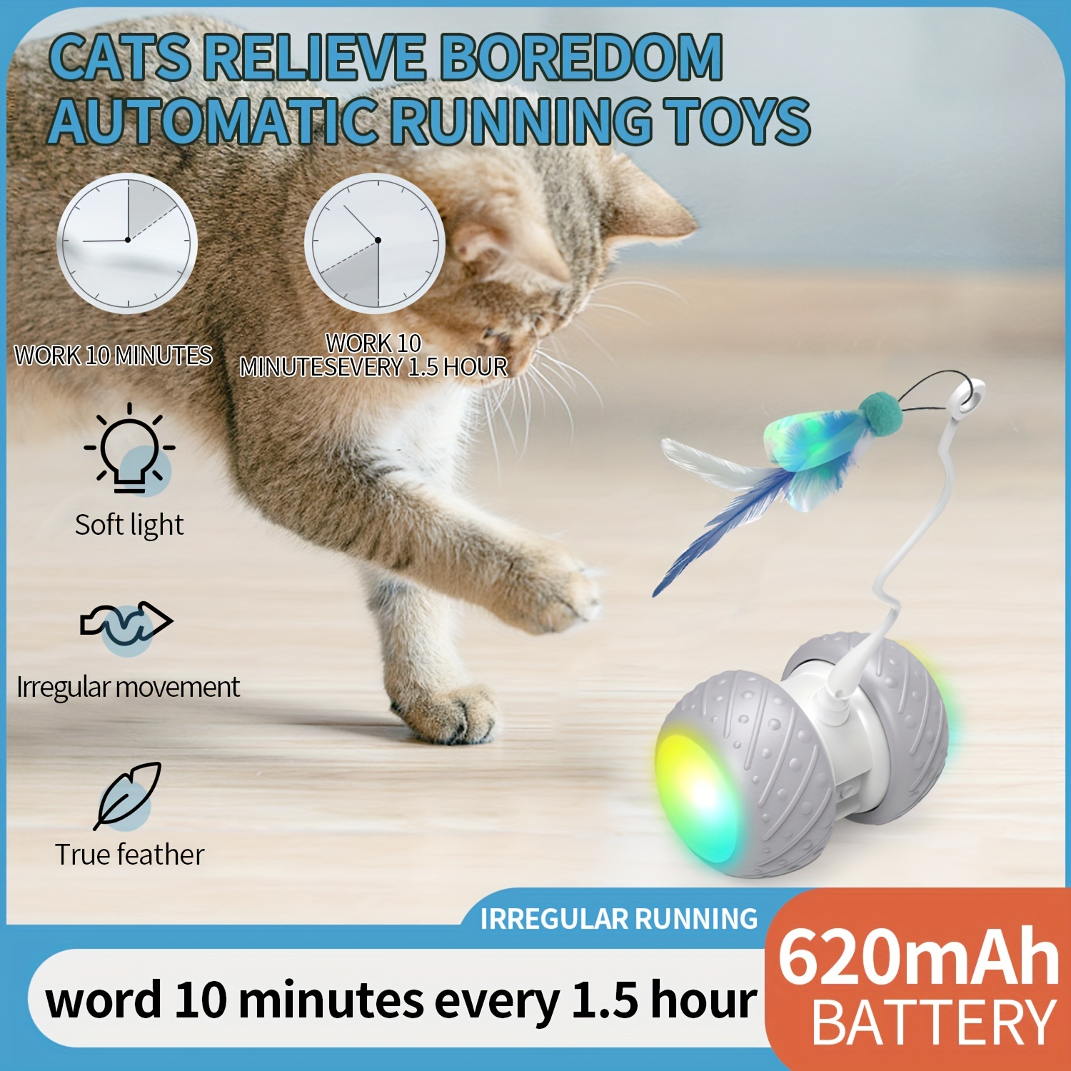Tumbler Cat Toys 3 in 1,Smart Interactive Kitten Toys for Cat Boredom,Indoor  Exercise Cat Kicker,Fluttering Butterfly - AliExpress