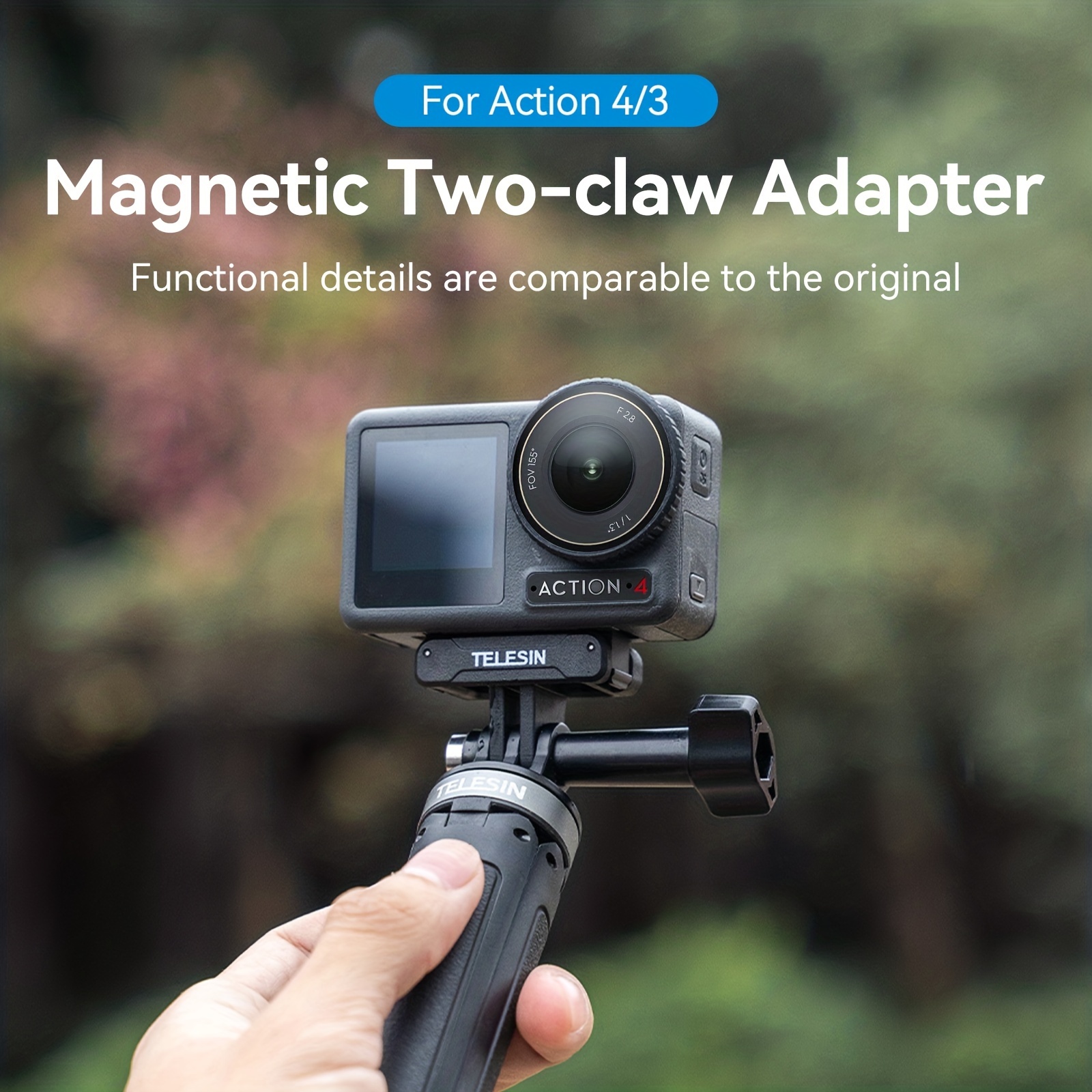 

Is Suitable For Dji Dji Action4/3 Magnetic Suction Quick Release 2 Claw Adapter Base Strong Magnetic Expansion Action4 Accessories