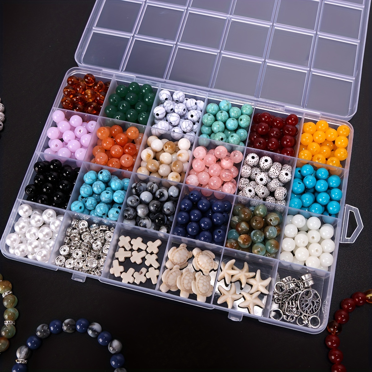 Round Beads Bracelet Making Kit Crystal Beads Bracelet Beads - Temu Italy