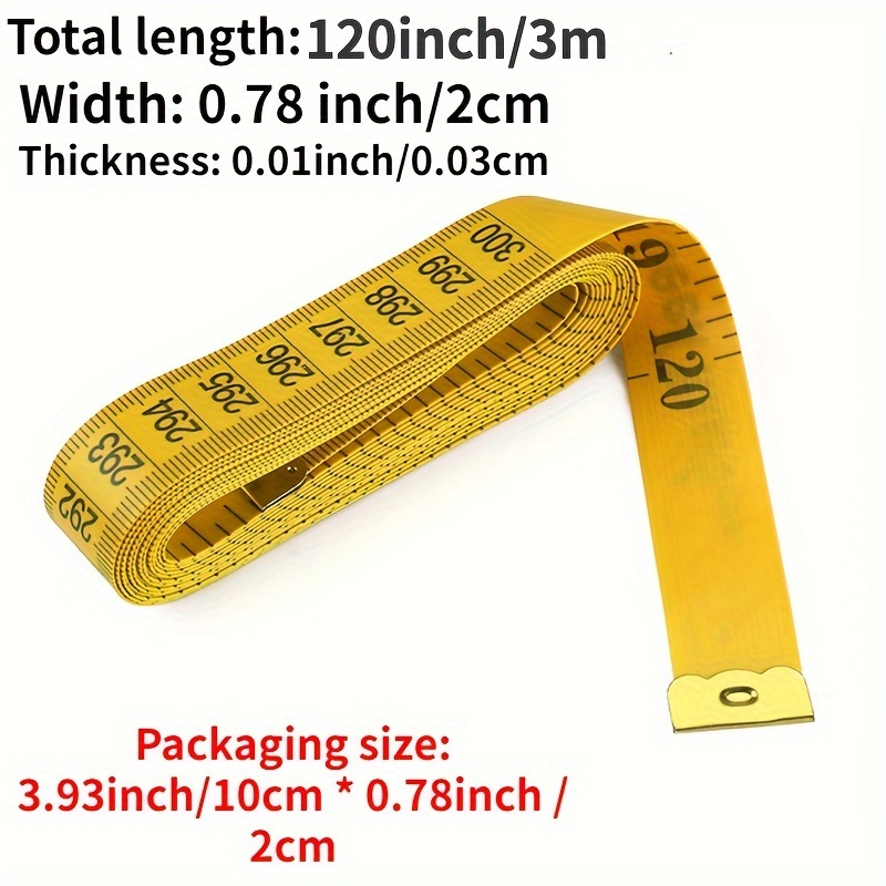 1/2pcs Tape Measure, Dual Sided Body Tape Measure, 118.11inch Soft Tape  Measure For Fabric, Tailor Tape Measuring Tape For Body Measurements, Yellow