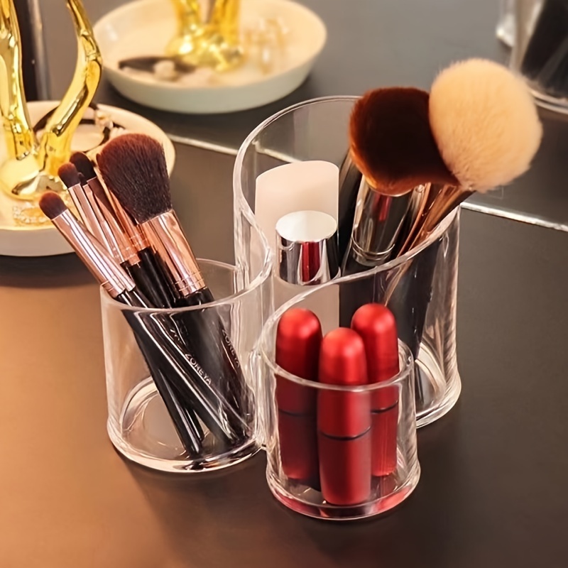 Transparent Acrylic Makeup Brush Storage Bucket Eyebrow - Temu
