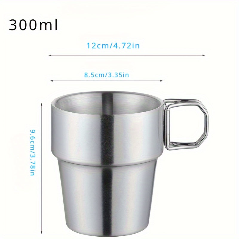 280ml Stainless Steel Folding Water Cup for Camping