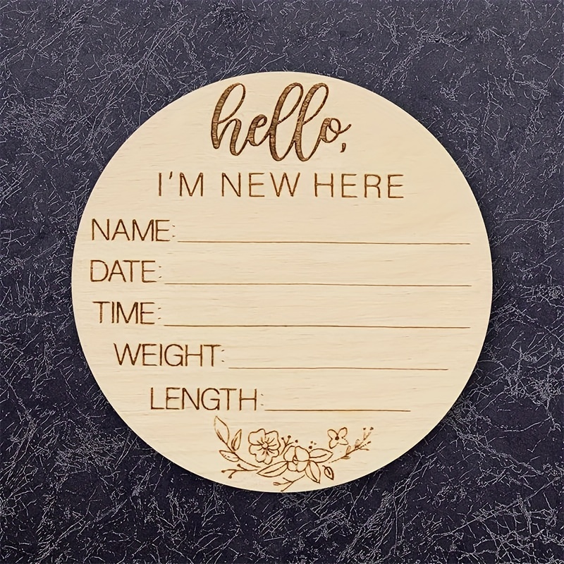 Baby Announcement Sign With Ink Pad For Baby Hand And - Temu Italy