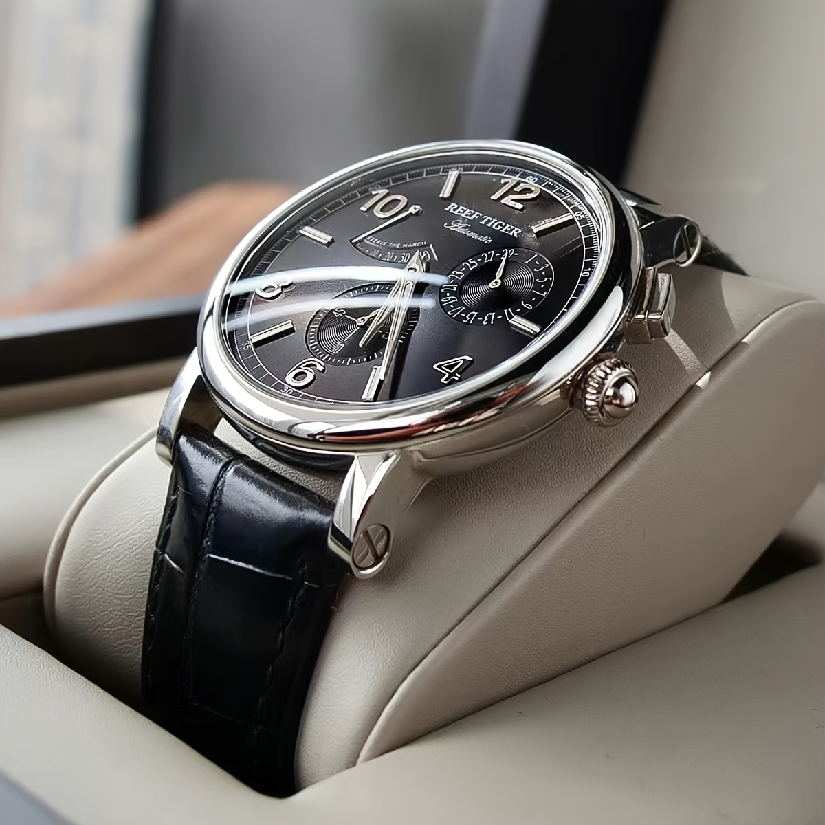 Casual Men Watch Chronograph Mechanical Fashion Business Watches Waterproof Wristwatch main image 0