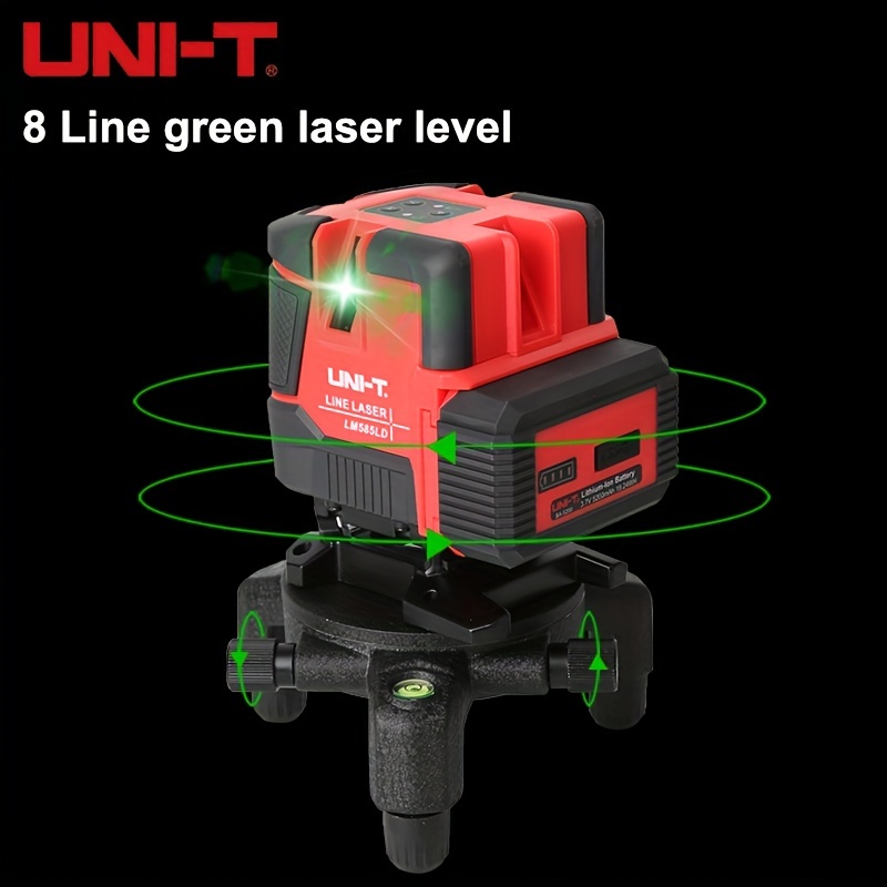 Nivel láser 360 autonivelante, 3 x 360 pulgadas, nivel láser de línea  cruzada verde para construcción y colgar cuadros con batería recargable (30