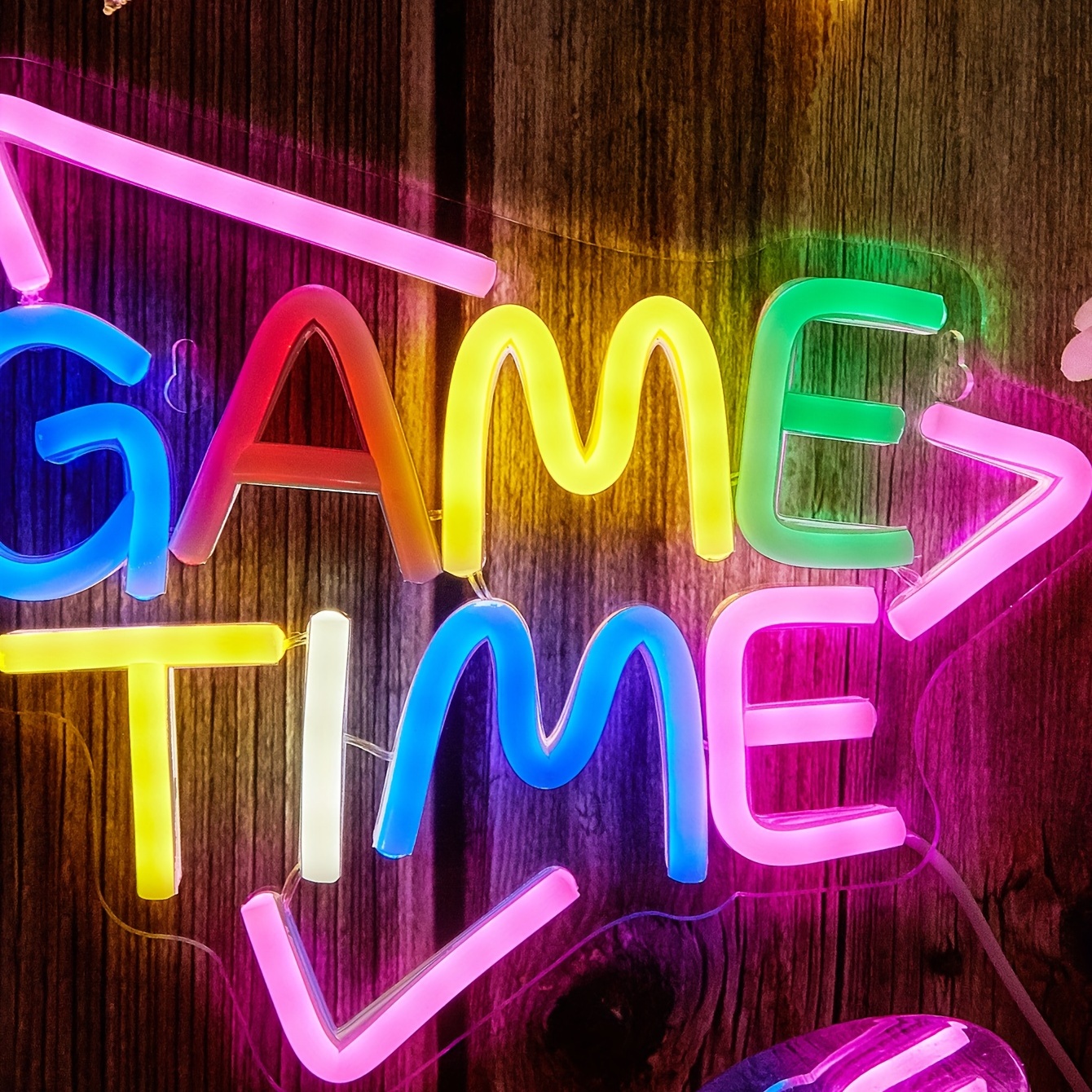 1pc Game Time LED Neon Sign, USB Powered LED Neon Light, Decorative LED  Atmosphere Lights For Wedding Birthday Party Holiday Man Cave Bar Bedroom  Game