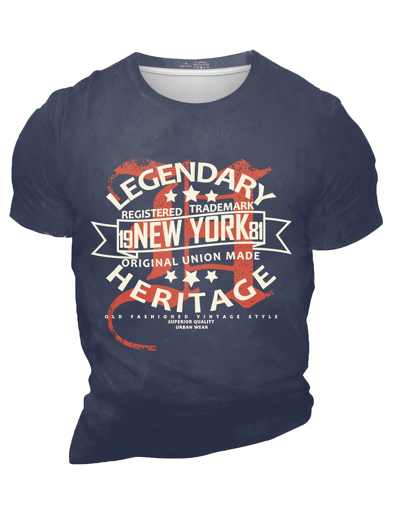 Legendary Print Men's Graphic Design Crew Neck Novel T shirt - Temu Canada