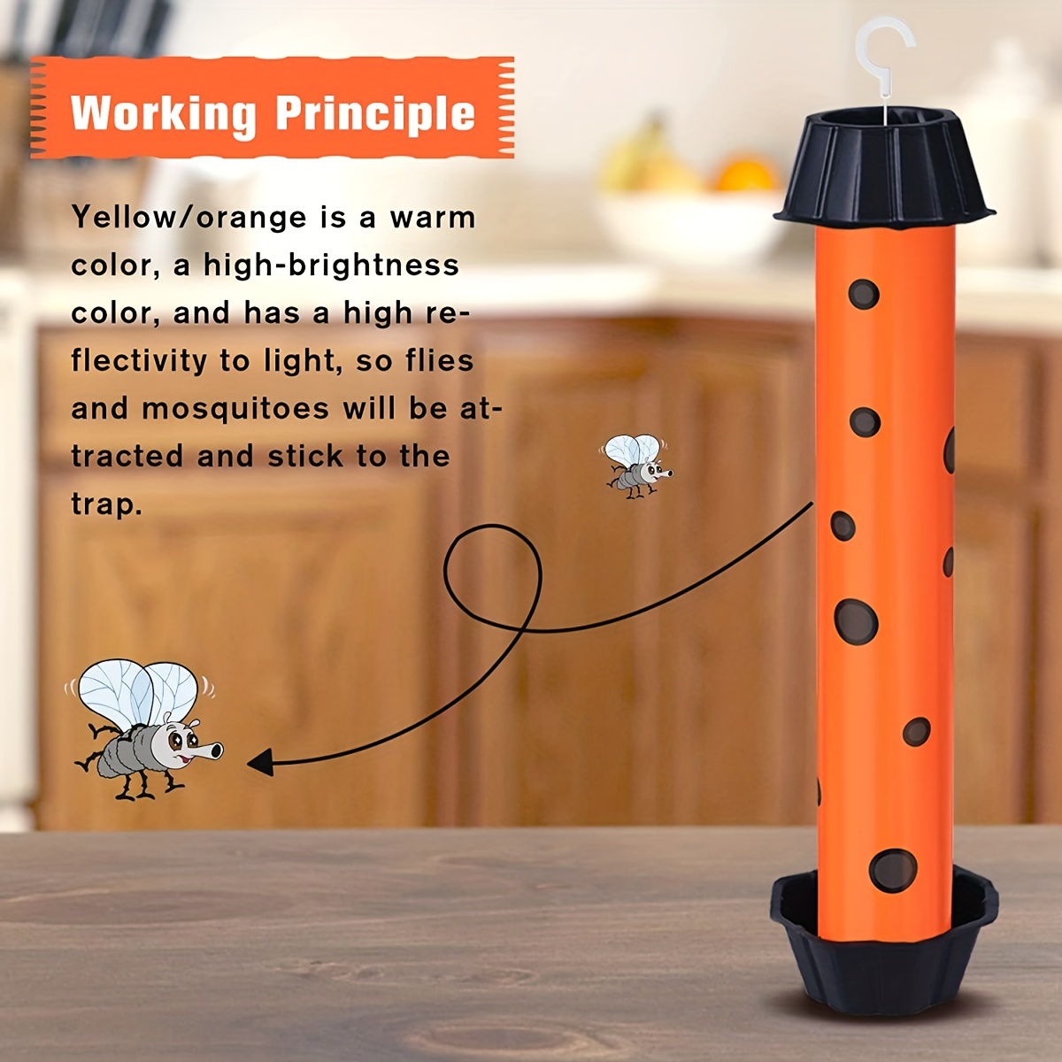 Disposable kill fly catcher Sticky Glue Ribbon Roll Insects Hanging Fly  Trap Catcher for Indoor and Outdoor Environmental friendly