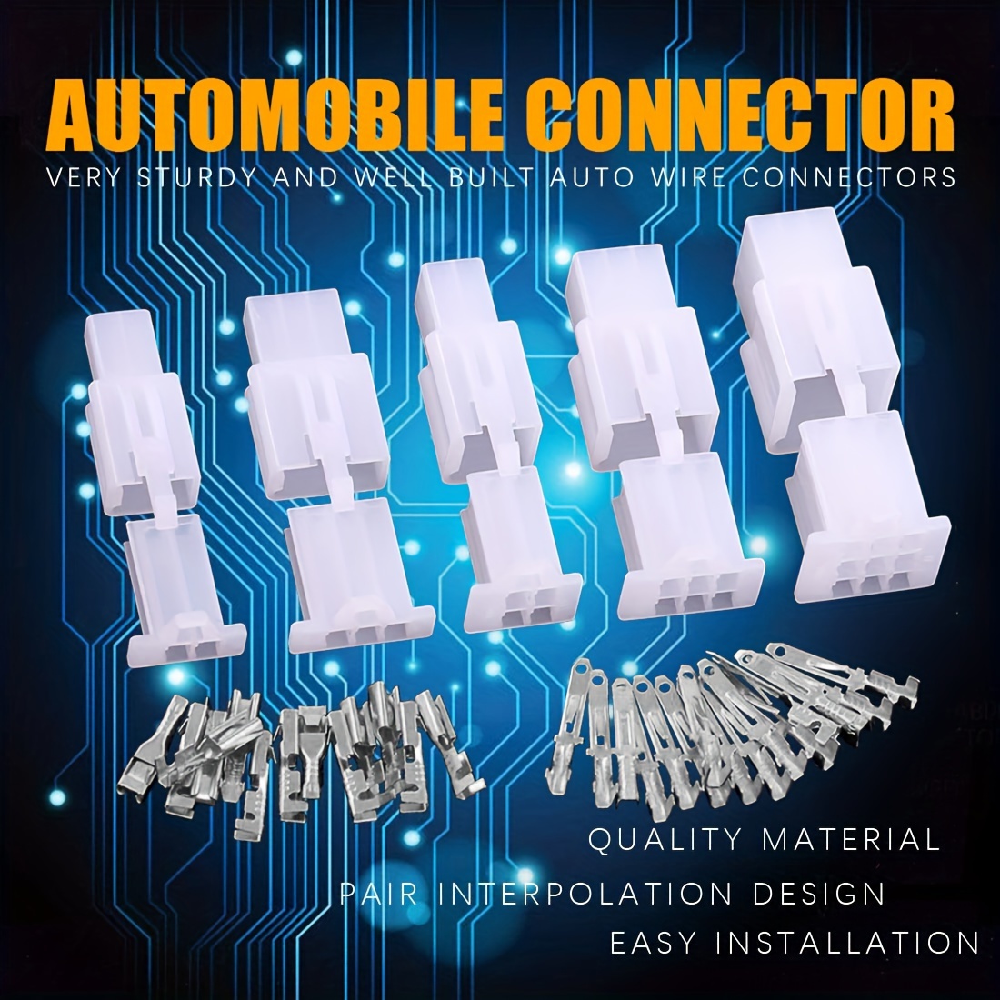 96 conectores eléctricos impermeables para automóvil, kit de conectores de  cable macho y hembra, kit de conectores de cable eléctrico automotriz, kit