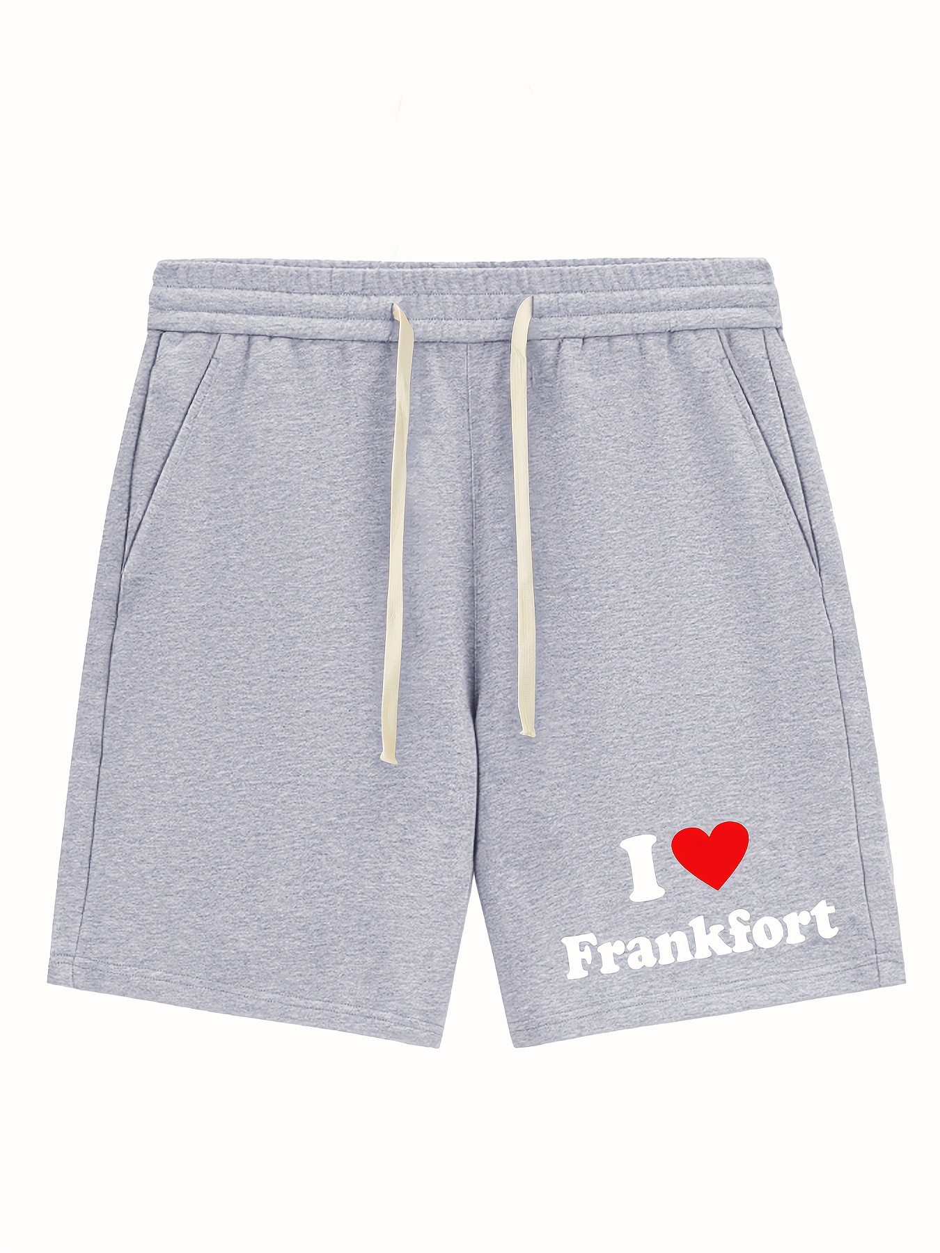 I Love-My-GF-Girlfriend Heart Gifts Mens Athletic Shorts Elastic Waist  Casual Pocket Jogger Men Workout Short Pants