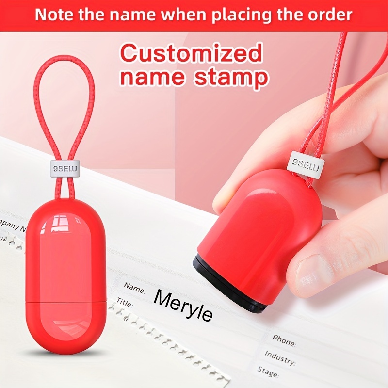 Yellow Lion Custom Name Stamp Waterproof Non fading Seal - Temu